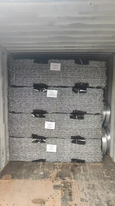 EN Standard Gabion Baskets - Hot-Dipped Galvanized for Retaining Walls & Slope Stabilization (2x1x1m)